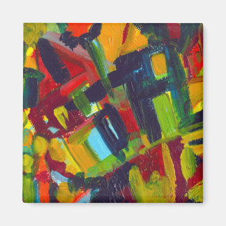 Aimant Kandinsky '304' Colorful Abstract Painting
