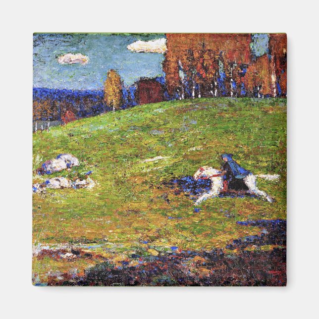 Aimant Kandinsky - Blue Rider, paysage peinture (Devant)