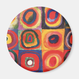 Aimant Kandinsky Farbstudie Quadrate Carrés Cercles Art