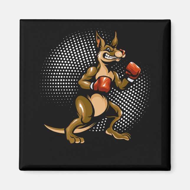 Aimant Kangaroo Humour Boxer Animal Fun Boxer (Devant)