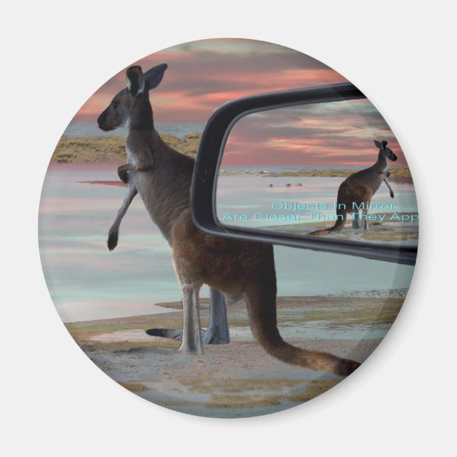 Aimant Kangaroo Sea Breezes Illusion Art (Devant)
