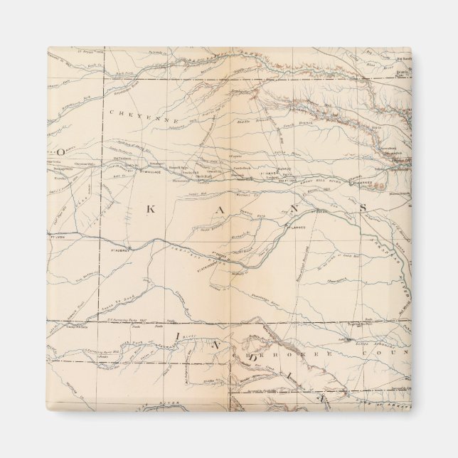 Aimant Kansas, Texas, Territoire Indien (Devant)