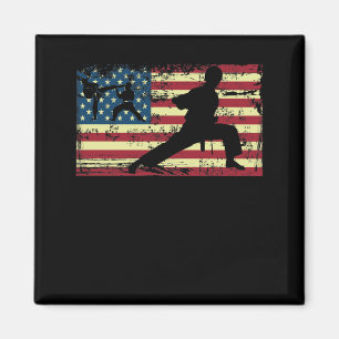 Aimant Karate American Flag Martial Arts