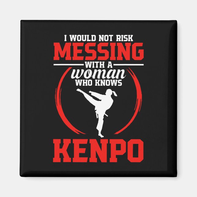 Aimant Karate Martial Arts Pas Risque Kenpo School Fighte (Devant)