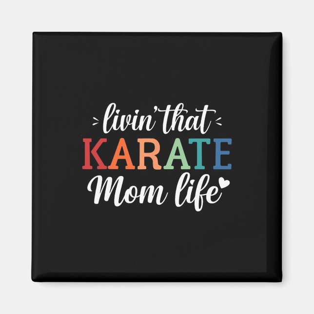 Aimant Karate Mom Life Retro - (Devant)