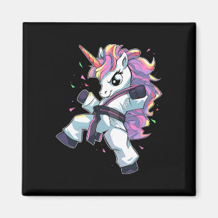 Aimant Karate Unicorn Girl Martial Arts Taekwondo Kickbox
