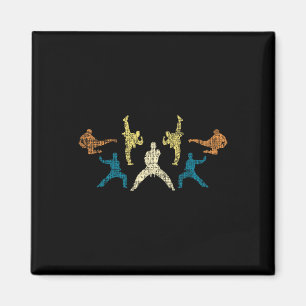 Aimant Karate vintage Taekwondo Mélange d'arts martiaux M
