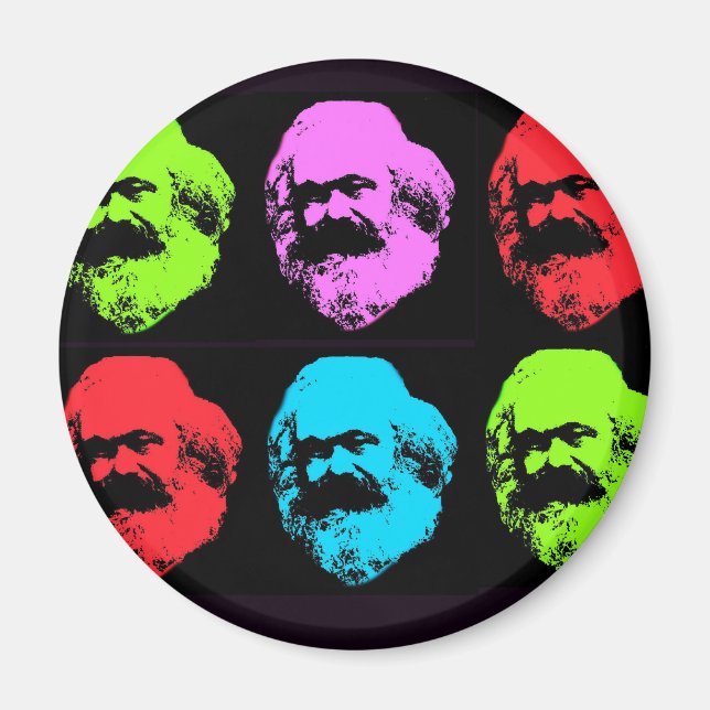 Aimant Karl Marx Collage (Devant)