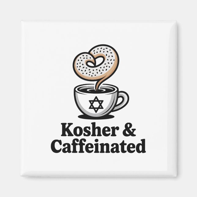 Aimant Kasher et café juif à la caféine Hanoukka (Devant)