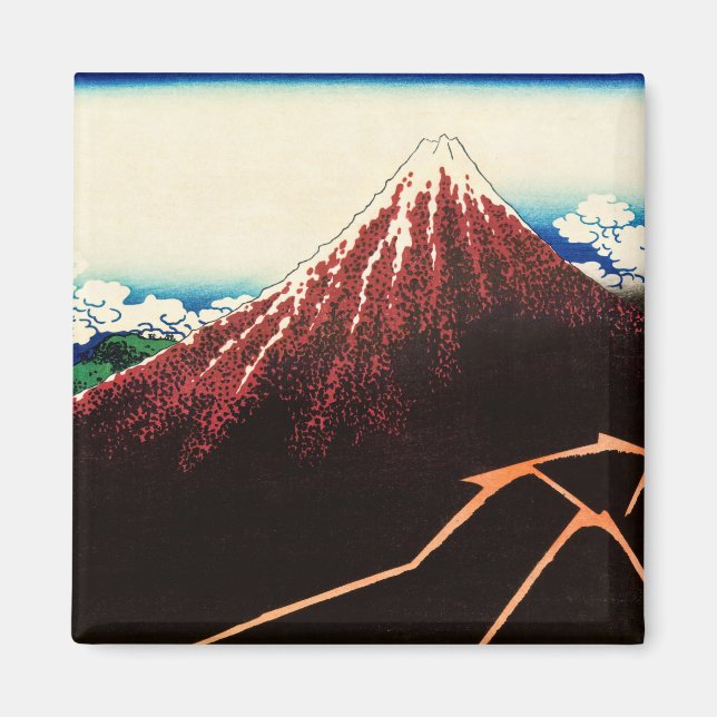 Aimant Katsushika Hokusai - Éclairages sous le sommet (Devant)