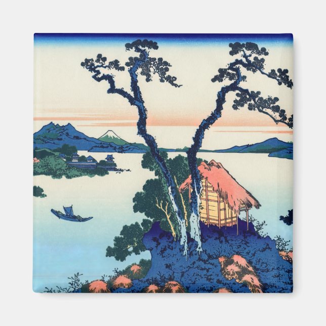Aimant Katsushika Hokusai - Lac Suwa dans la province de  (Devant)