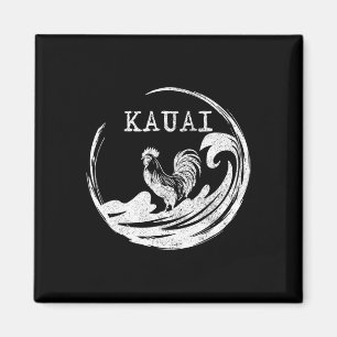Aimant Kauai Hawaii Poulet Surf Souvenir Hawaïen Surfeur