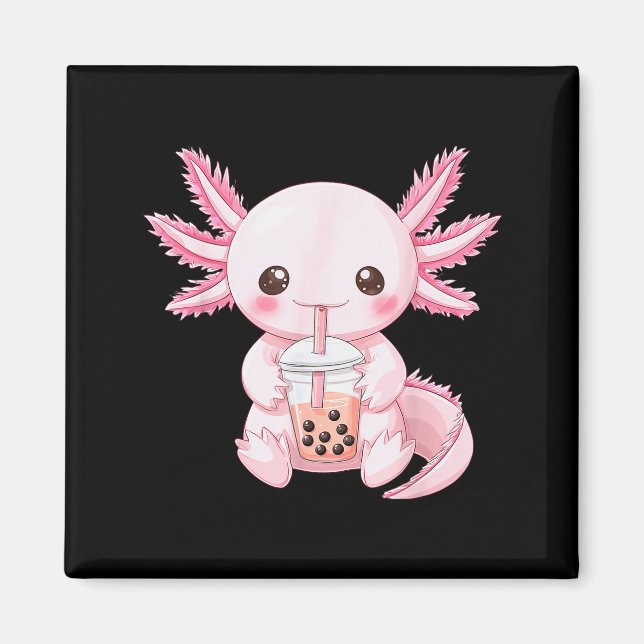 Aimant Kawaii Anime Axolotl Boba  (Devant)