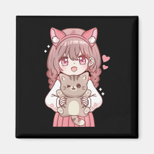 Aimant Kawaii Anime Kawaii Amoureux des chats Otaku