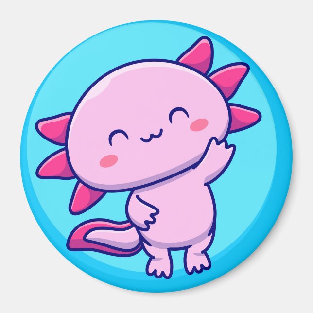 Aimant Kawaii Axolotl (Devant)