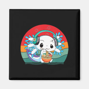 Aimant Kawaii Axolotl Ramen Noddles Retro Vintage Anime J