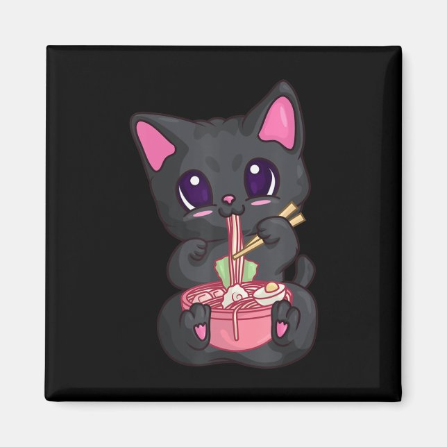 Aimant Kawaii Bubble Tea s pour femmes Boba Maneki Neko C (Devant)