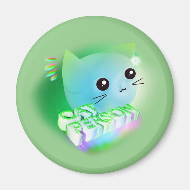 Aimant Kawaii Cartoon Kitten (Devant)