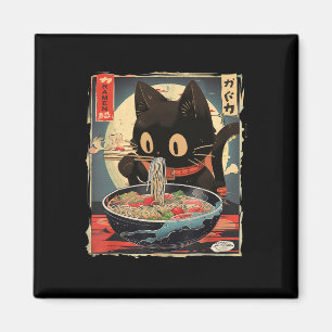 Aimant Kawaii Chat Manger Ramen nouilles Anime Cadeaux Fi