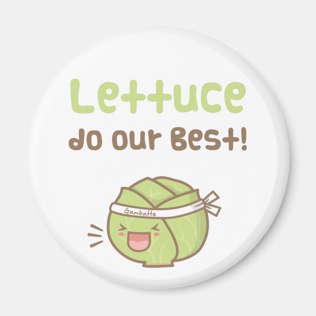 Aimant Kawaii Cute Lettuce Faites Notre Meilleur Humour D (Devant)