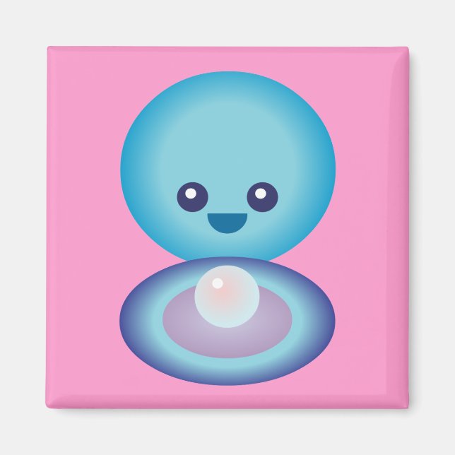 Aimant Kawaii Happy Clam (Devant)