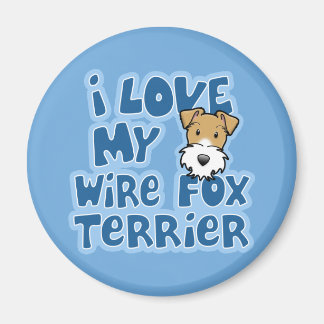 Aimant Kawaii I Love My Wire Fox Terrier