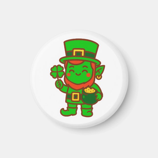 Aimant Kawaii Lucky Leprechaun (Devant)