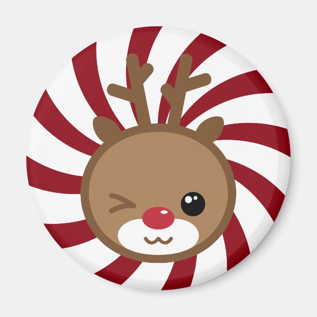 Aimant Kawaii Reindeer (Devant)