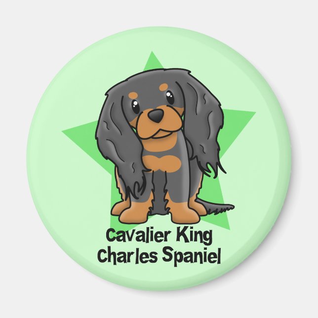 Aimant Kawaii Star B&T Cavalier King Charles Spaniel (Devant)