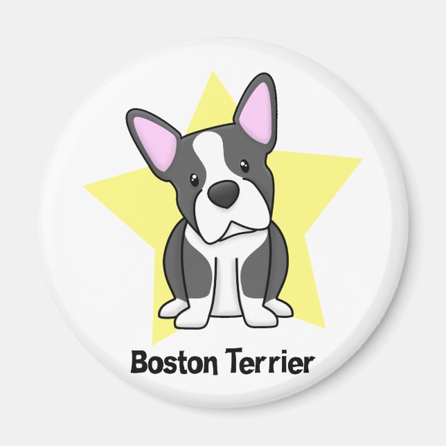 Aimant Kawaii Star Boston Terrier (Devant)