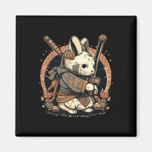 Aimant Kawaii Style japonais Samurai Bunny Anime