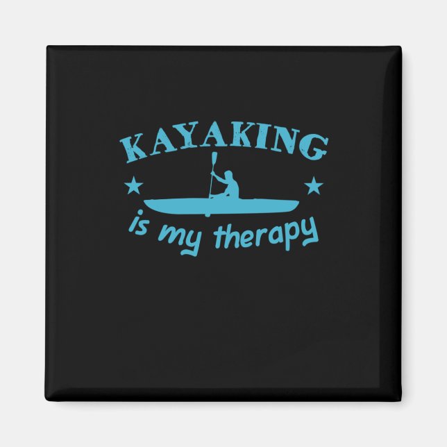 Aimant Kayak est ma thérapie (Devant)