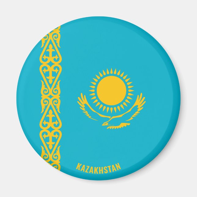 Aimant Kazakhstan Drapeau charmant patriotique (Devant)