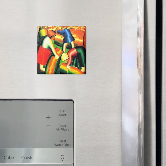 Aimant Kazimir Malevich--Récolte, (In situ (réfrigérateur))