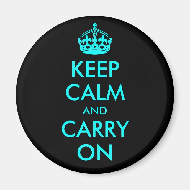 Aimant Keep Calm and Carry On (Devant)