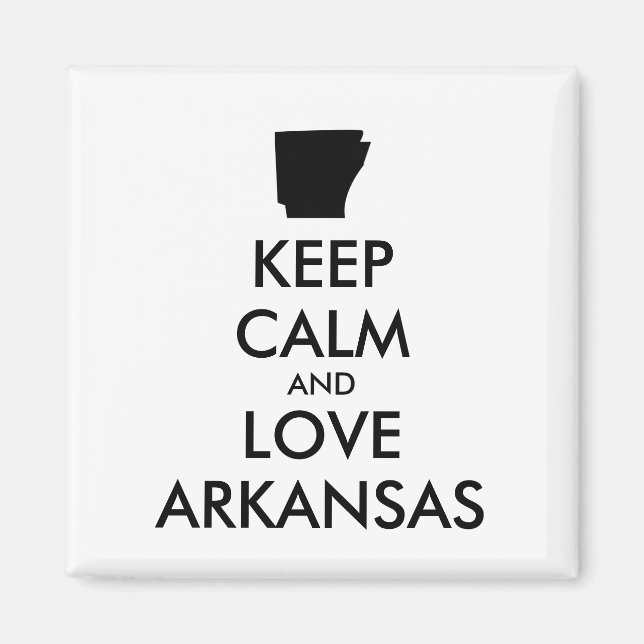 Aimant KEEP CALM et LOVE ARKANSAS (Devant)