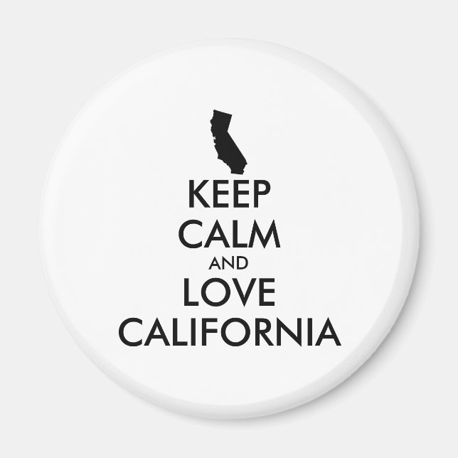Aimant KEEP CALM et LOVE CALIFORNIA (Devant)