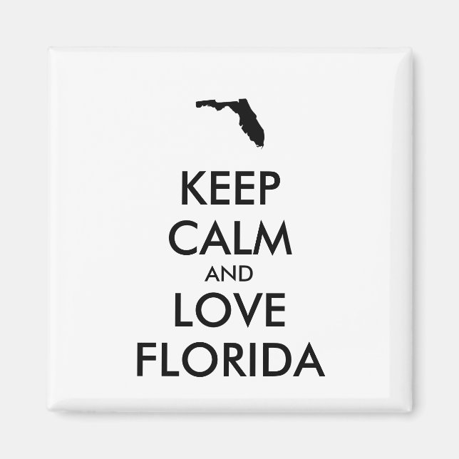 Aimant KEEP CALM et LOVE FLORIDA personnalisables (Devant)