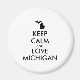Aimant KEEP CALM et LOVE MICHIGAN