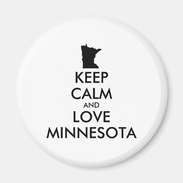 Aimant KEEP CALM et LOVE MINNESOTA (Devant)