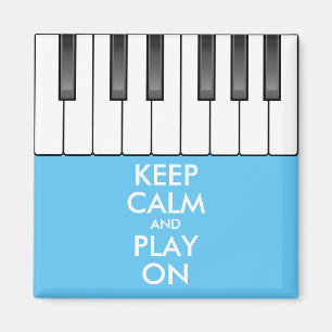 Aimant KEEP CALME personnalisé et JOUER ON - piano clavie