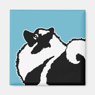 Aimant Keeshond Graphics - Cute Original Chig Art