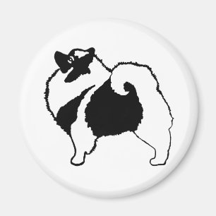 Aimant Keeshond Graphics - Cute Original Chig Art