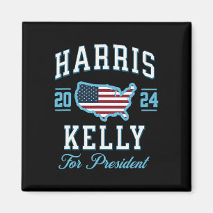 Aimant Kelly 2024 Drapeau Usa Élection Présidentielle Vin
