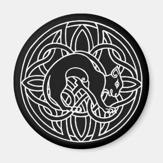 Aimant Keltisches Tribal Magische Katze