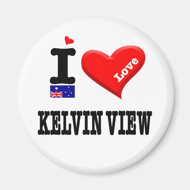 Aimant KELVIN VIEW - I Love (Devant)