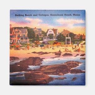 Aimant Kennebunk Beach, Maine Cottages Vintages Photo