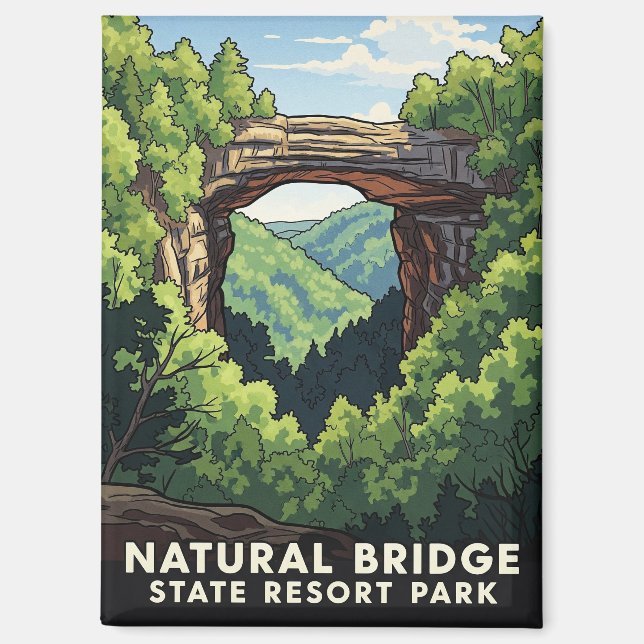 Aimant Kentucky Natural Bridge State Resort Park Travel (Recto)