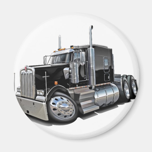 Aimant Kenworth w900 Black Truck (Devant)