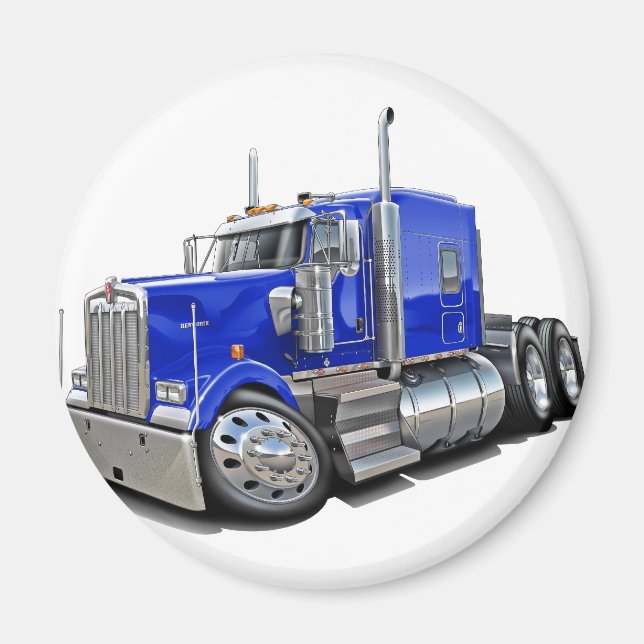 Aimant Kenworth w900 Blue Truck (Devant)